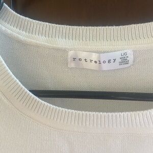 Women's Cream Sweater by Retrelogy